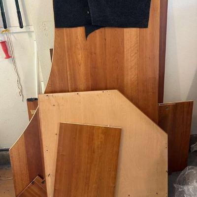 Pr145 cherry desk corner desk disassembled