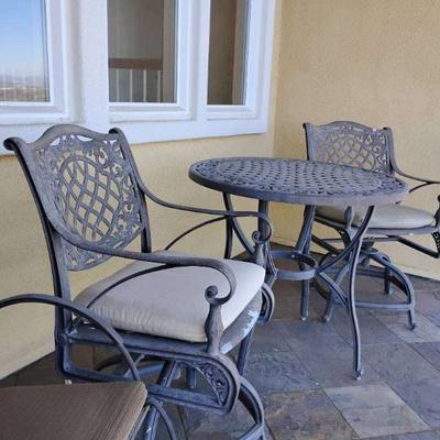 Pr191 3 piece cast aluminum patio set