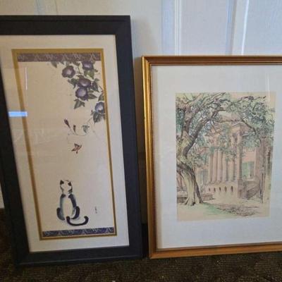 Pr193v framed watercolors