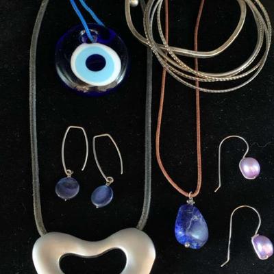 Pr177 blue costume jewelry