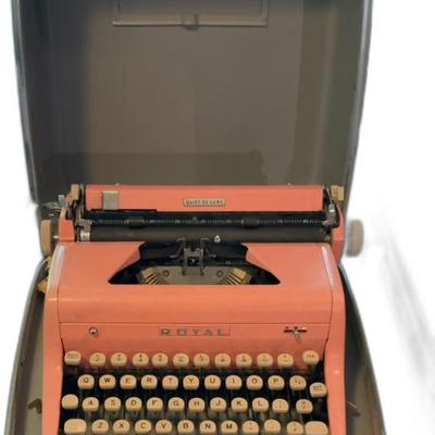 Royal Quiet DeLuxe Vintage Typewriter - Pink
