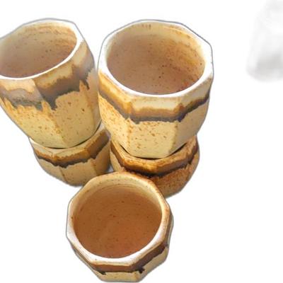 Set of 5 Handcrafted Ceramic Cups