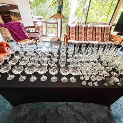 Various crystal and glassware available
