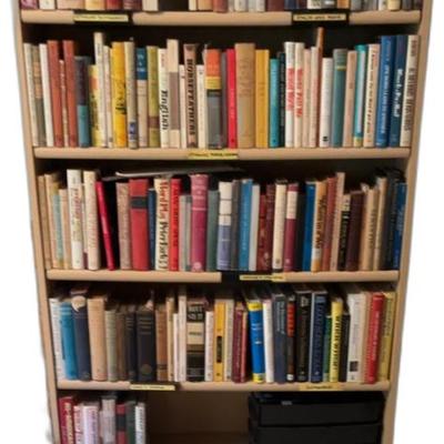 Bookshelf with lots of books available