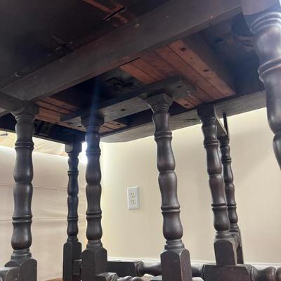 $150 Antique gate leg table; approx. 29.5" x 48" x 42" (with legs extended)