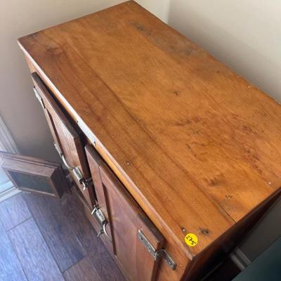$275 Antique Mace ice box; approx. 38" x 27" x 15"