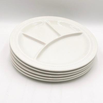 Sale Photo Thumbnail #58: Invento France White Divided Grill Plates Set of 5