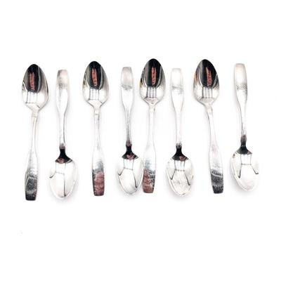 Sale Photo Thumbnail #250: Lot of 8 Oneida Ltd. Silversmiths Silver Plated Spoons, Bennington Pattern