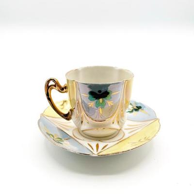 Sale Photo Thumbnail #156: Japanese Style Teacup and Saucer--Floral Design