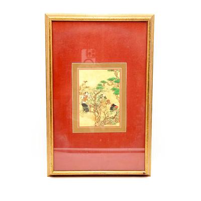 Sale Photo Thumbnail #15: Framed Fine Art Print Reproduction of Asian Painting
