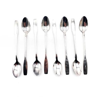 Sale Photo Thumbnail #249: Lot of 8 Oneida Ltd. Silversmiths Silver Plated Spoons, Bennington Pattern
