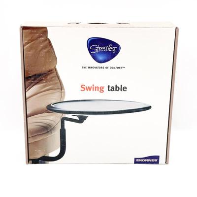 Sale Photo Thumbnail #76: Stressless Swing Table in Brown Stain Finish
