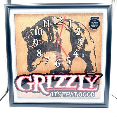 Sale Photo Thumbnail #216: Grizzly Snuff Smokeless Tobacco Clock by Heritage Sign & Display Co.