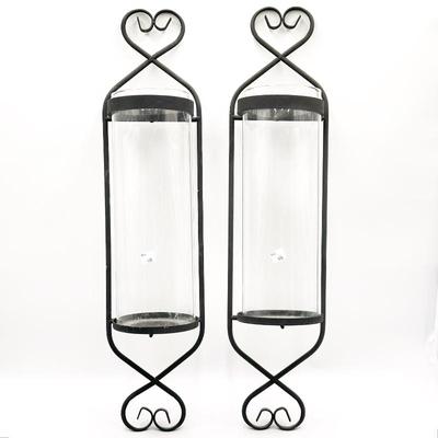 Sale Photo Thumbnail #69: Bed Bath & Beyond Iron and Glass Wall Sconce Pair