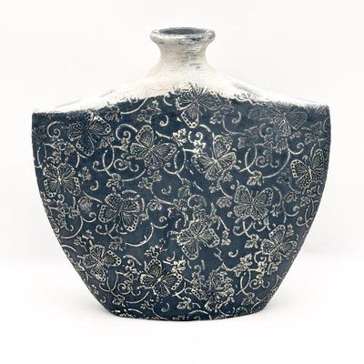 Sale Photo Thumbnail #61: Butterfly Motif Two-Tone Decorative Vase