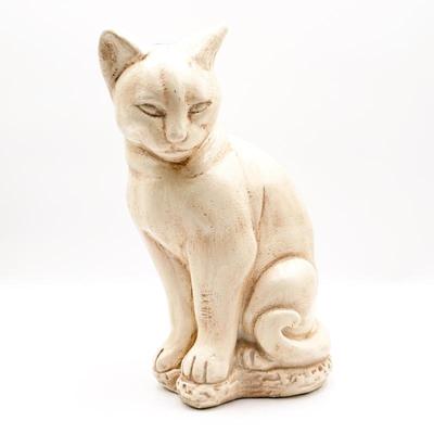Sale Photo Thumbnail #118: Cast Concrete Cat Statue with Painted Finish
