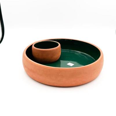 Sale Photo Thumbnail #75: Terra Cotta Over and Back Chip & Dip Serving Dish
