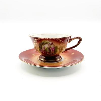 Sale Photo Thumbnail #149: Vintage Bavaria Demitasse Cup & Saucer – Royal Vienna/Fragonard Style