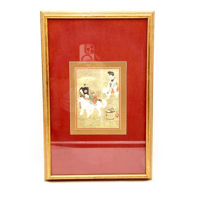 Sale Photo Thumbnail #17: Asian-Style Fine Art Print Reproduction in Gold Frame