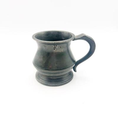 Sale Photo Thumbnail #104: Antique Pewter 1/2 Gill Measuring Cup