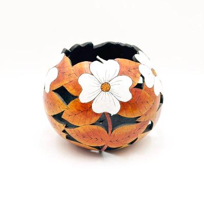 Sale Photo Thumbnail #45: Hand-Painted and Hand-Carved Gourd Art by Bill Wilson