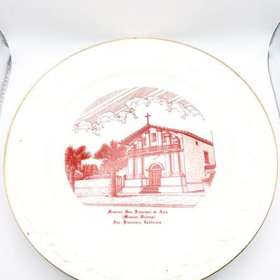Sale Photo Thumbnail #140: Mission San Francisco de Asís (Mission Dolores) Vintage Souvenir Plate