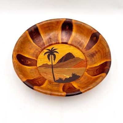 Sale Photo Thumbnail #55: Wooden Bowl w/ Brazilian Marquetry Scene