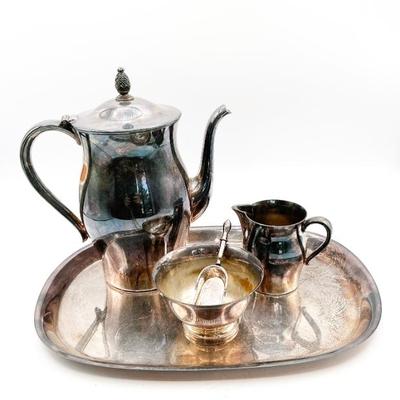 Sale Photo Thumbnail #130: Wm. Rogers "Paul Revere" Style Teapot Set