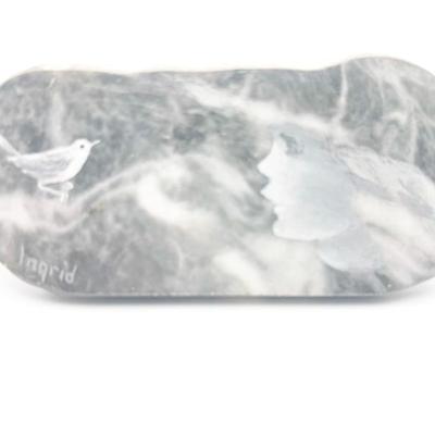 Sale Photo Thumbnail #98: Ingrid Rovins Signed Marble Painting