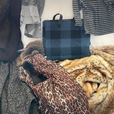Pamela Mccoy Faux Fur Coat & Misc. Clothing 