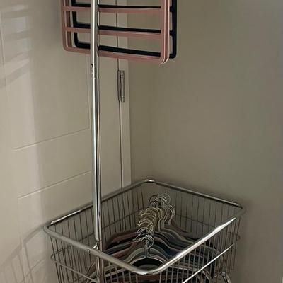 Rolling Laundry Cart & Felt Hangers