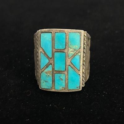 Turquoise & Sterling Ring Size 11