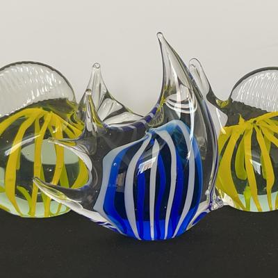 Glass Fish Paperweights