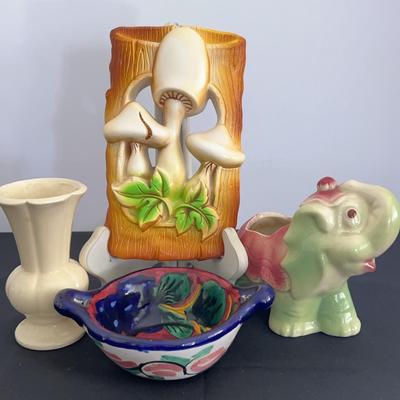 1977 Miller Studio Inc. Chalkware Mushroom Wall Plaque & More