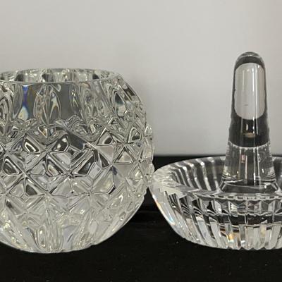Waterford Crystal Votive Candle Holder & Crystal Ring Holder