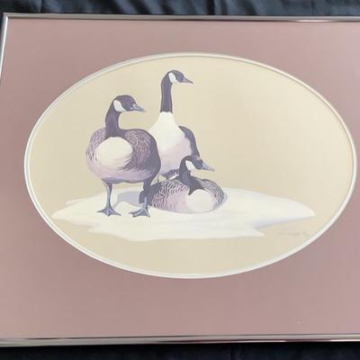 Lance Hartzell ‘83 Canadian Geese Pencil Signed Print 165/600