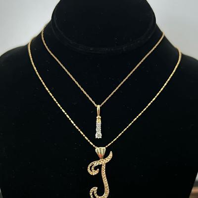 14K Gold Diamond Pendant & More