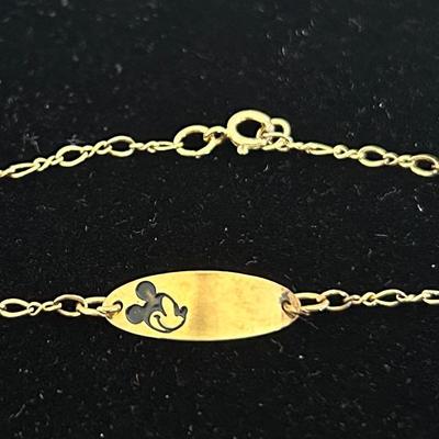 Sterling 925 Disney Mickey Mouse ID Bracelet