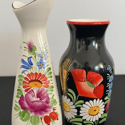 Hand Painted 'Chodska' Ceramic Floral Bud Vase & More