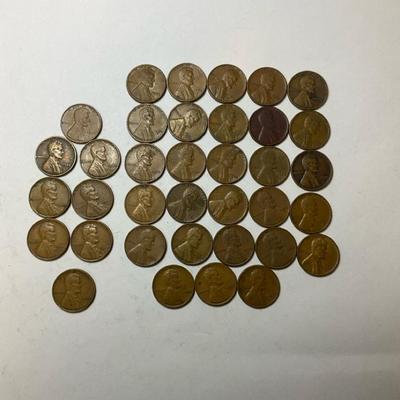 Lincoln Wheat Pennies Collection Years 1937-1958