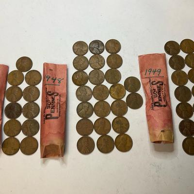 Lincoln Wheat Pennies Dated 1947-1949