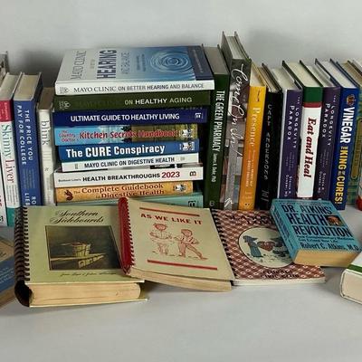 Collection of Books – Health, Cooking, and Vintage Titles