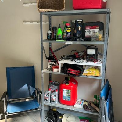 Garage Shelf with Outdoor and Utility Supplies