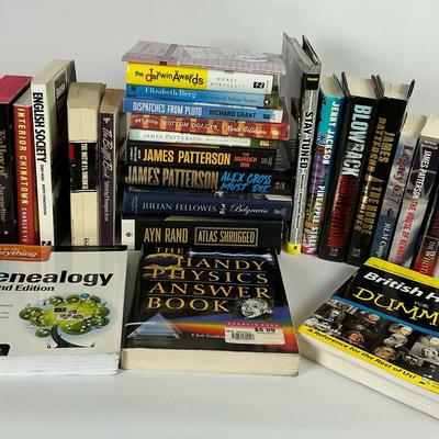 Mixed Book Collection – Fiction, History, and Reference
