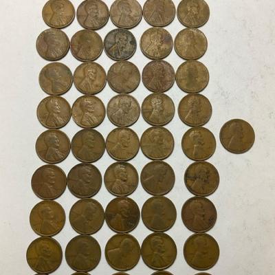Lincoln Wheat Pennies Dated 1945-1945D