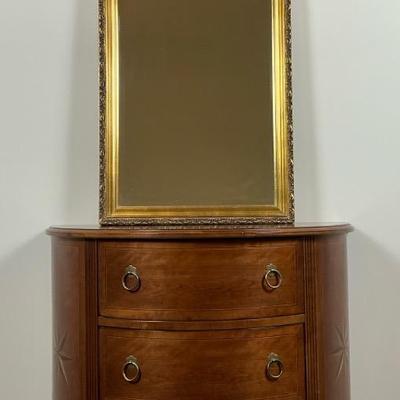 Vintage Demilune Chest with Mirror