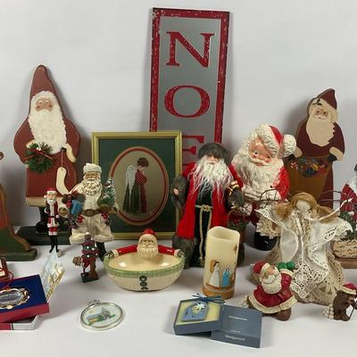 Holiday Decor and Santa Figurine Collection