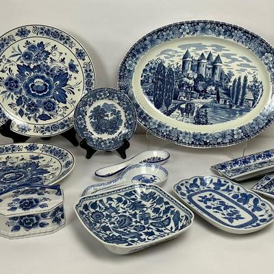Blue and White English Porcelain Collection – Enoch Wedgwood “Woodland”