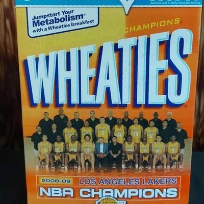 UNOPEN WHEATIES 2008-2009 LOS ANGELES LAKERS NBA CHAMPION 