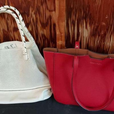 CALVIN KLEIN & PLINIO VISONA LEATHER HANDBAGS